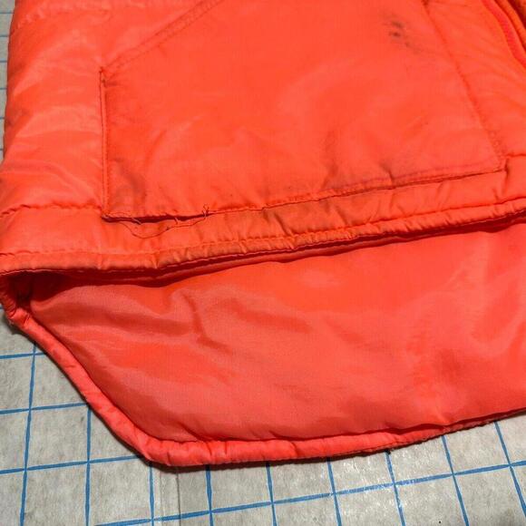 Vintage Camouflage Blaze Orange Zip Vest Men’s XL Extra Large Elkmont Hunting - Picture 6 of 15